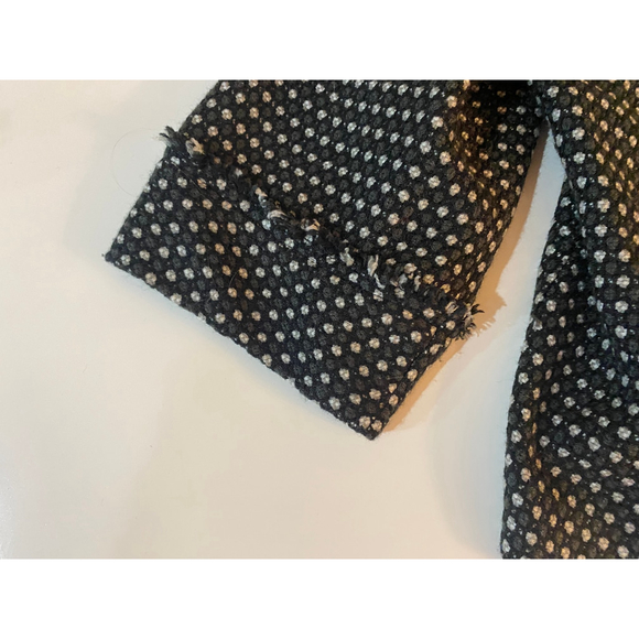 women's size L Mossimo jacket Black and White tweed with a textured - Picture 9 of 10